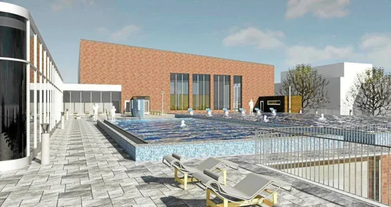 Havainnekuva Malmin uudesta maauimalasta.