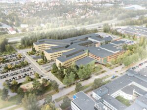 Havainnekuva OSAO:n uudesta kampuksesta.